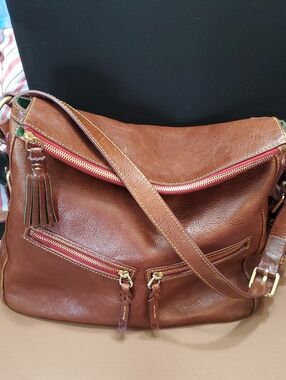 Brown Florentine Leather East West Sac  Shoulder Bag.